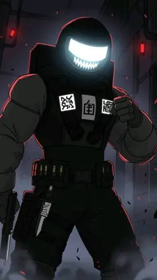 ai character: black  background