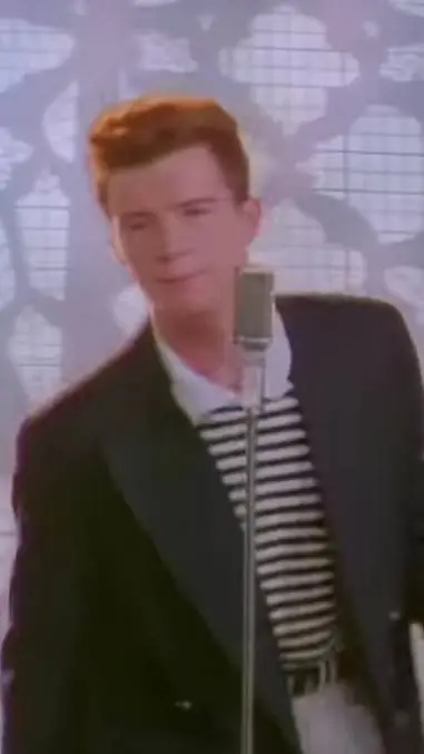 ai character: rickrolled  background