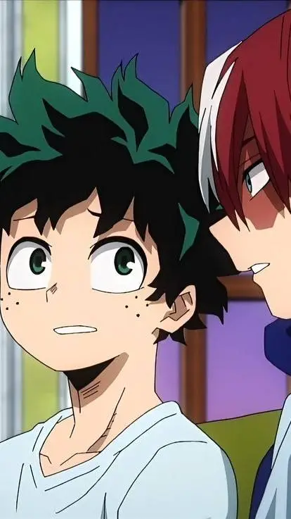 ai character: Deku and Todoroki background