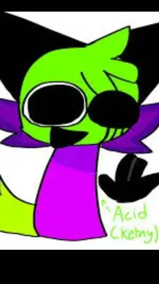 ai character: acid pyramixed background