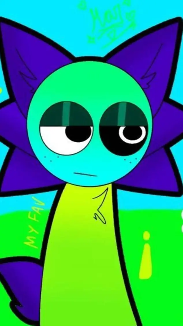 ai character: freaky Sulfur background