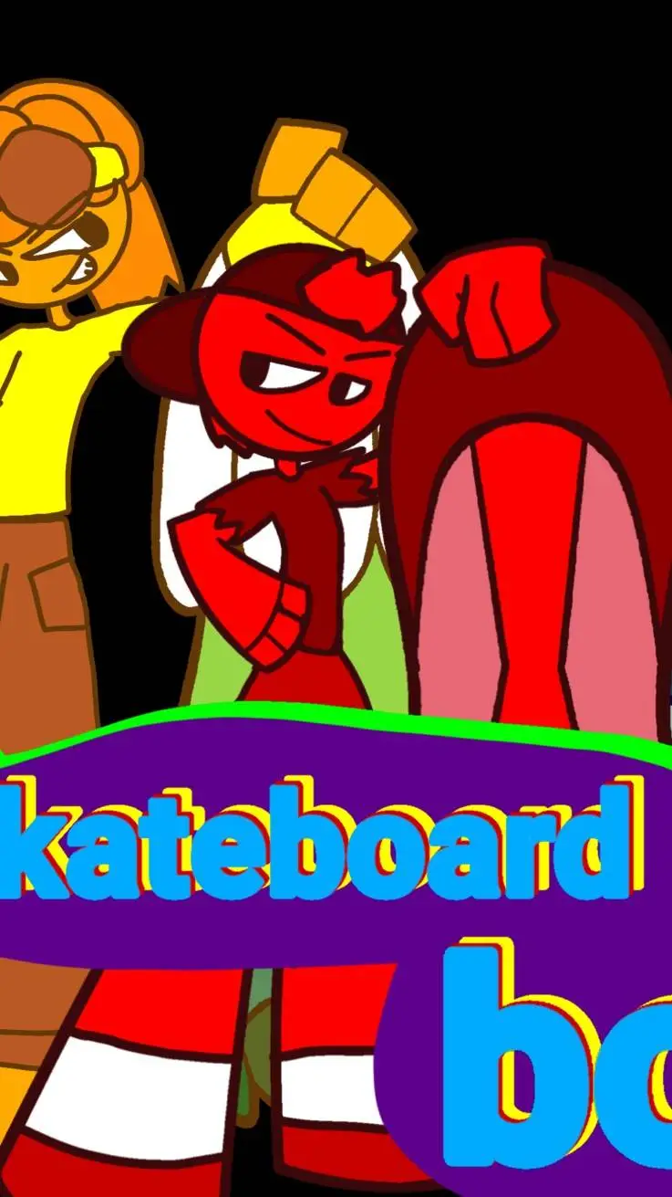 ai character: go skateboard boy background