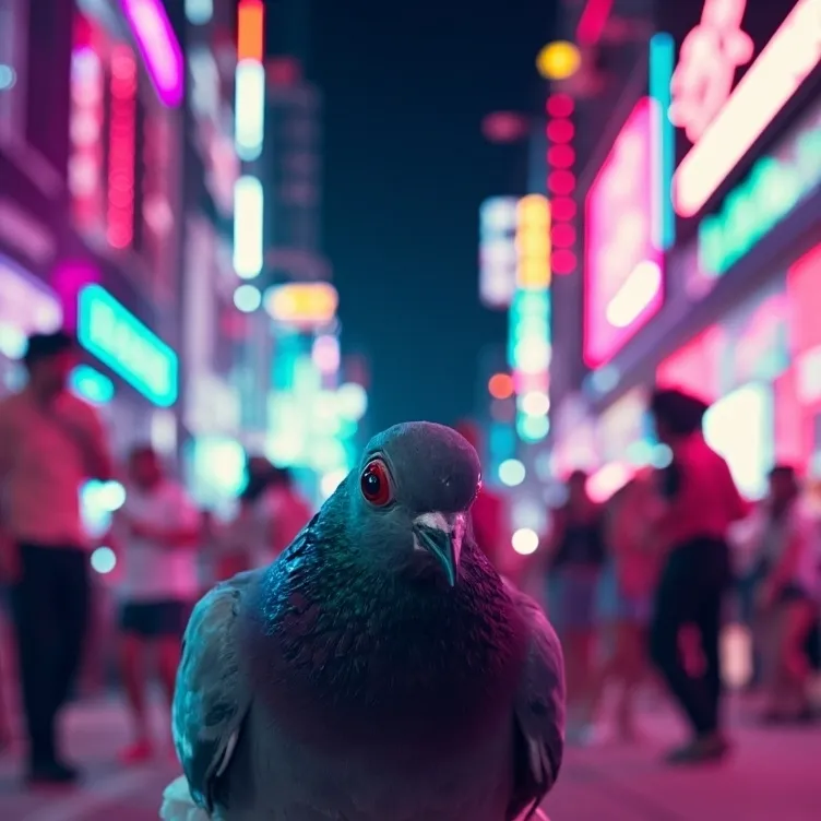 chat with ai character: Pigeon with pills