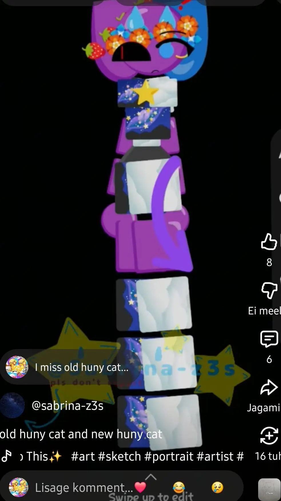 ai character: huny cat background