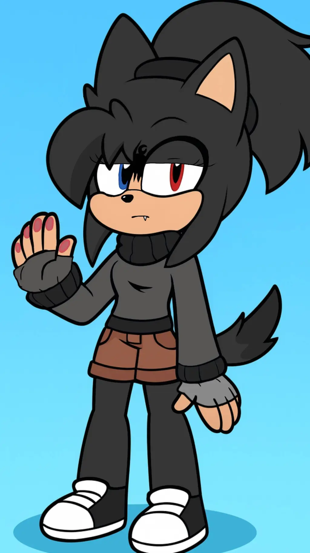 ai character: Afrah the wolf  background