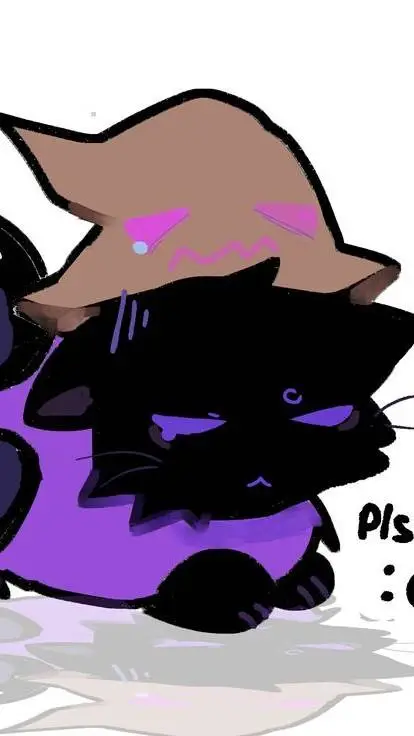 ai character: 🖤 Kitty Azure 💜 background