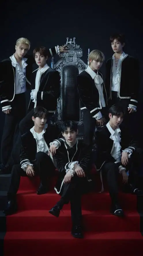 ai character: Kpop vampire scool background