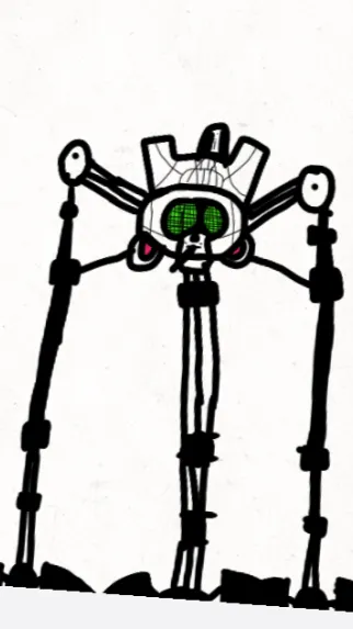 ai character: Tripod drawing background