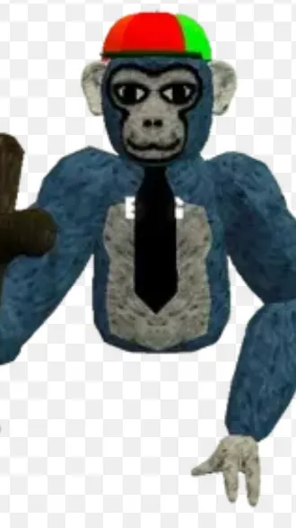 ai character: Scary baboon.  background