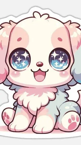 ai character: dog cute background