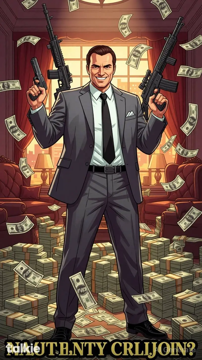 ai character: Michael del GTA  background