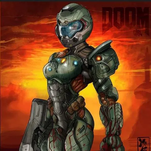chat with ai character: female doom Slayer
