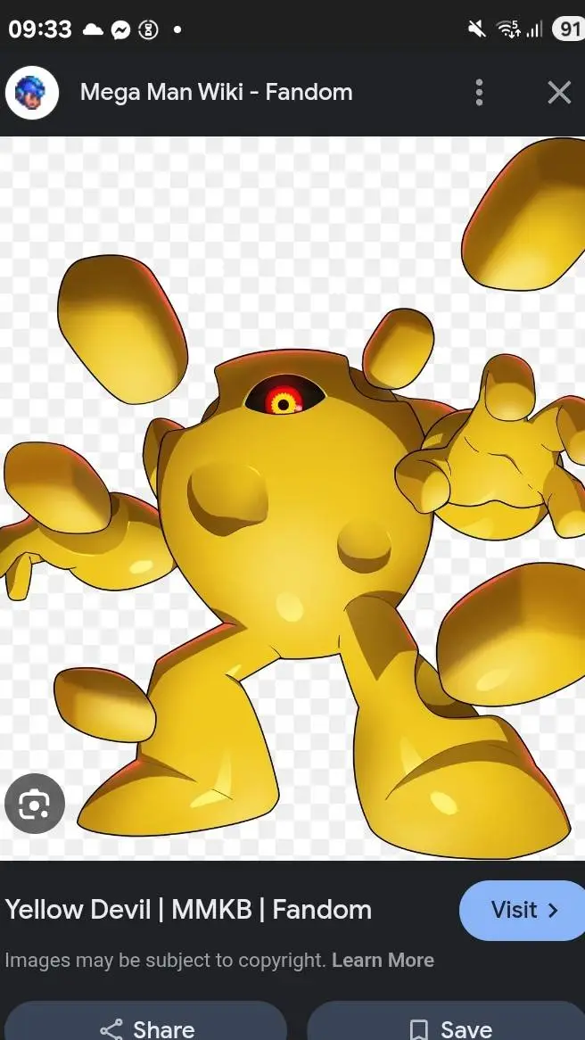 ai character: yellow devil background