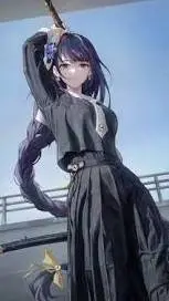 ai character: Raiden lnazuma background