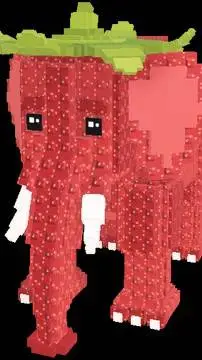 ai character: StrawberryElephant background