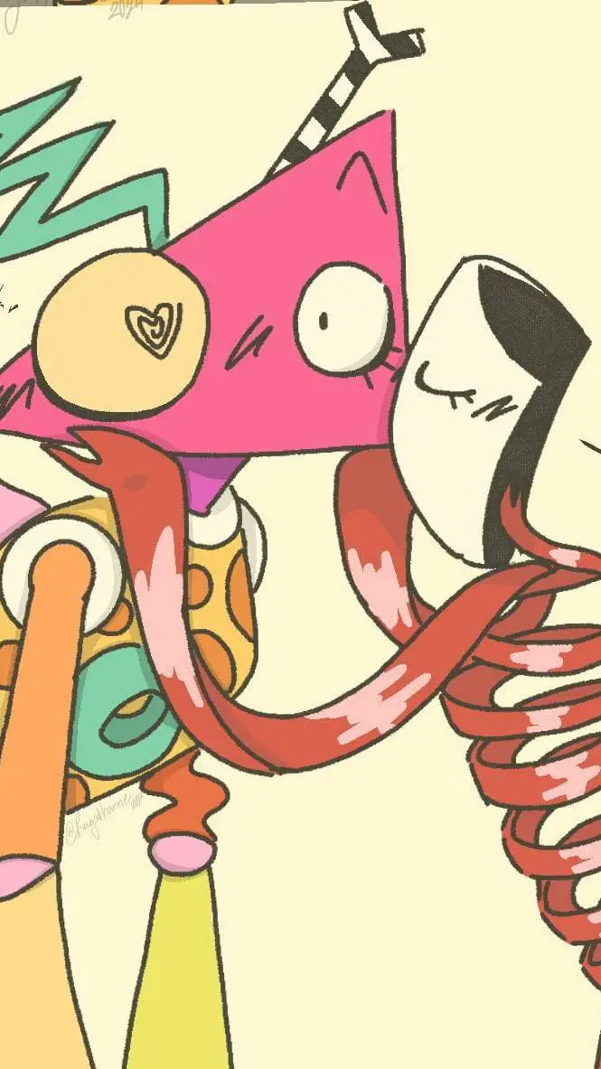 ai character: Gangle x zooble🎭🧸 background