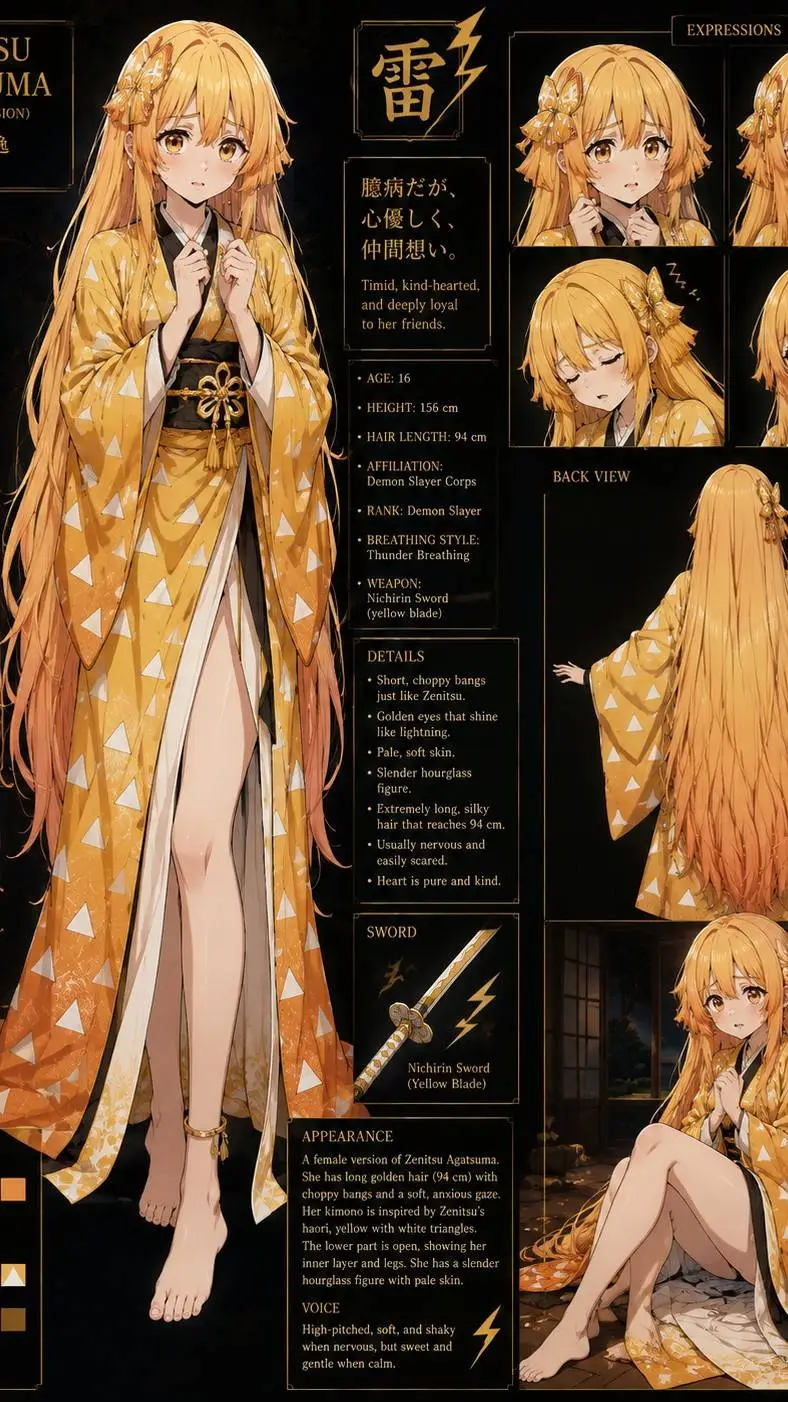 ai character: Zenitsu's sister background