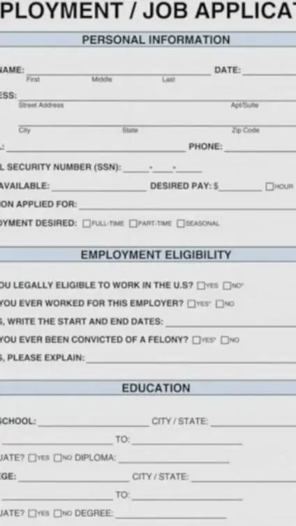 ai character: JOB APPLICATION background