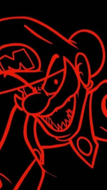 ai character: Horror Mario v2 background