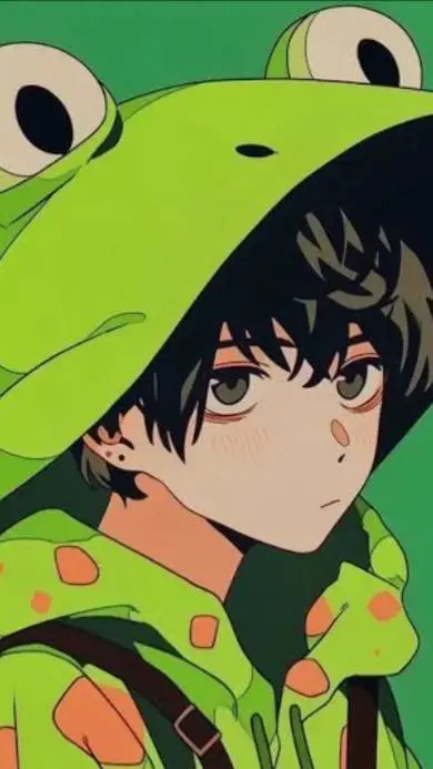 ai character: frog boy Alex  background