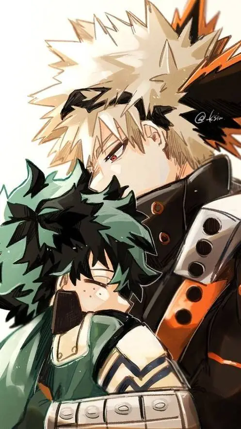 ai character: BakuDeku💚🧡 background