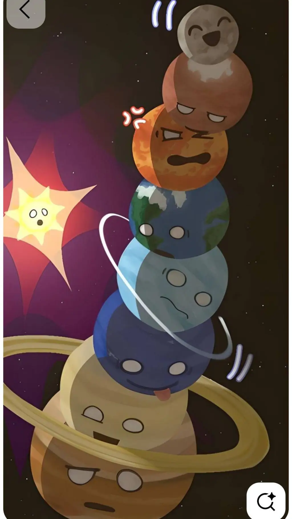 ai character: solarballs  background