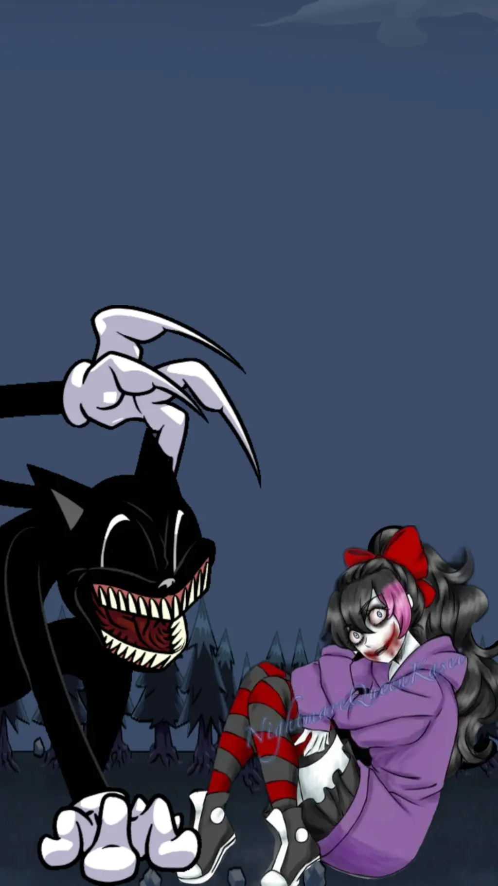 ai character: nina the killer  background