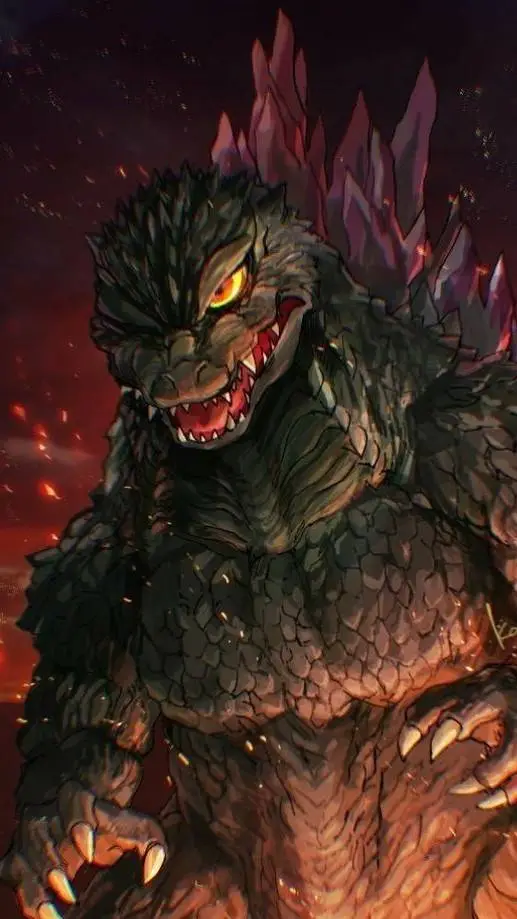 ai character: Godzilla_Milenium background