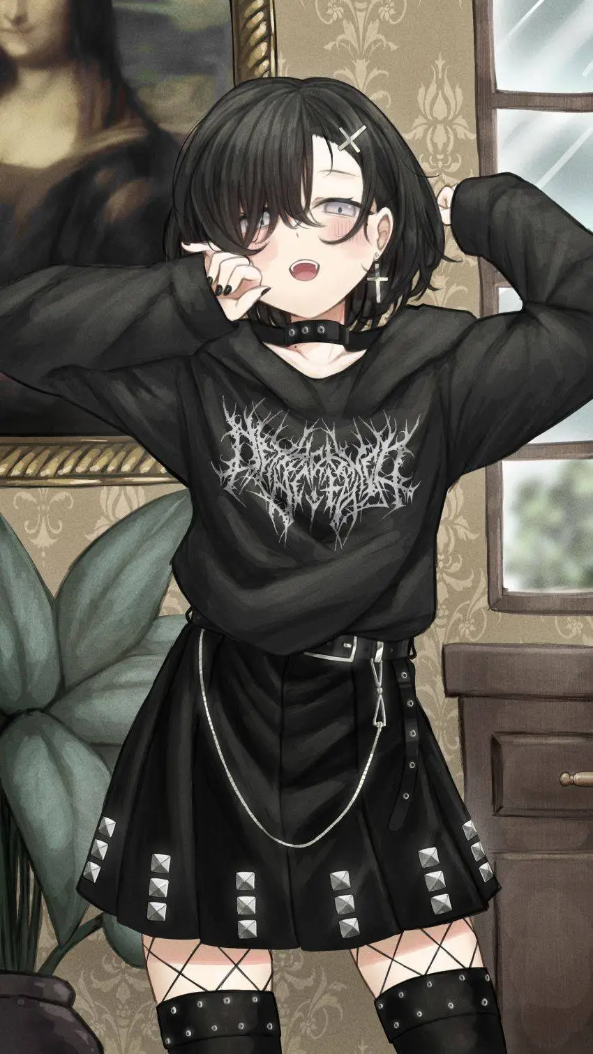 ai character: Amber background