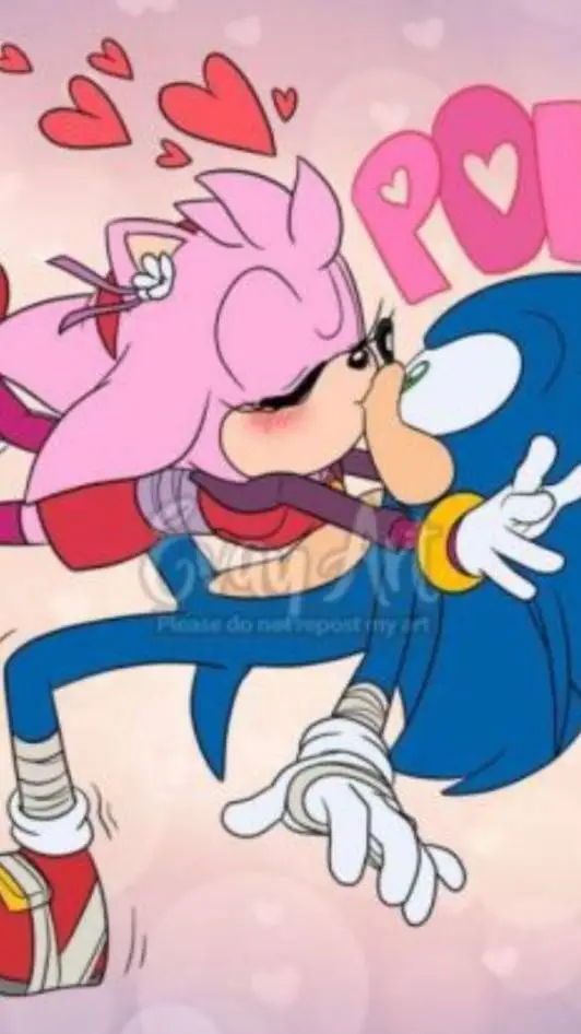 ai character:  Sonic boom x amy background