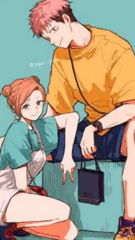 ai character: itadori x nobara  background