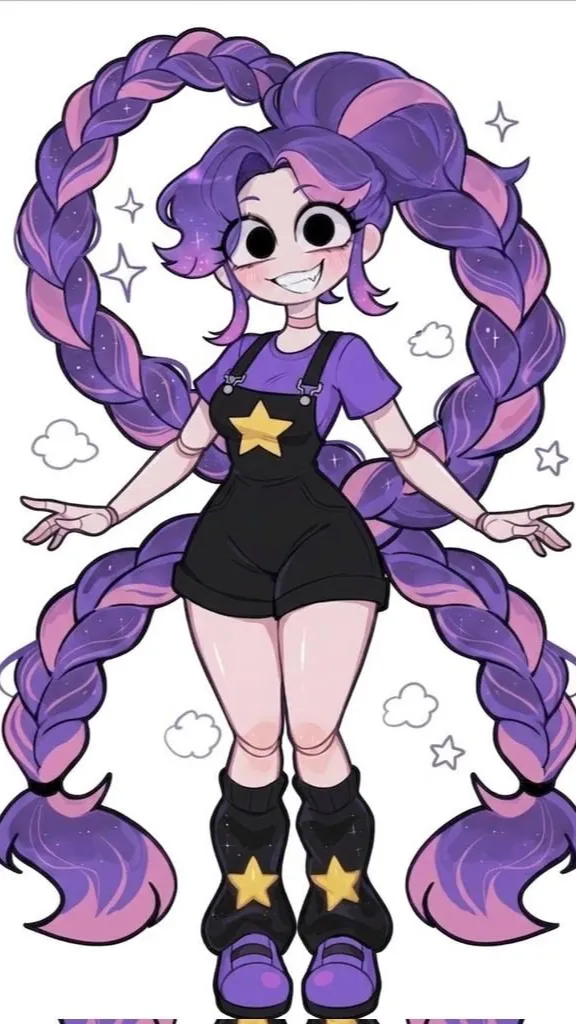 ai character: Lily lobebraids💜 background