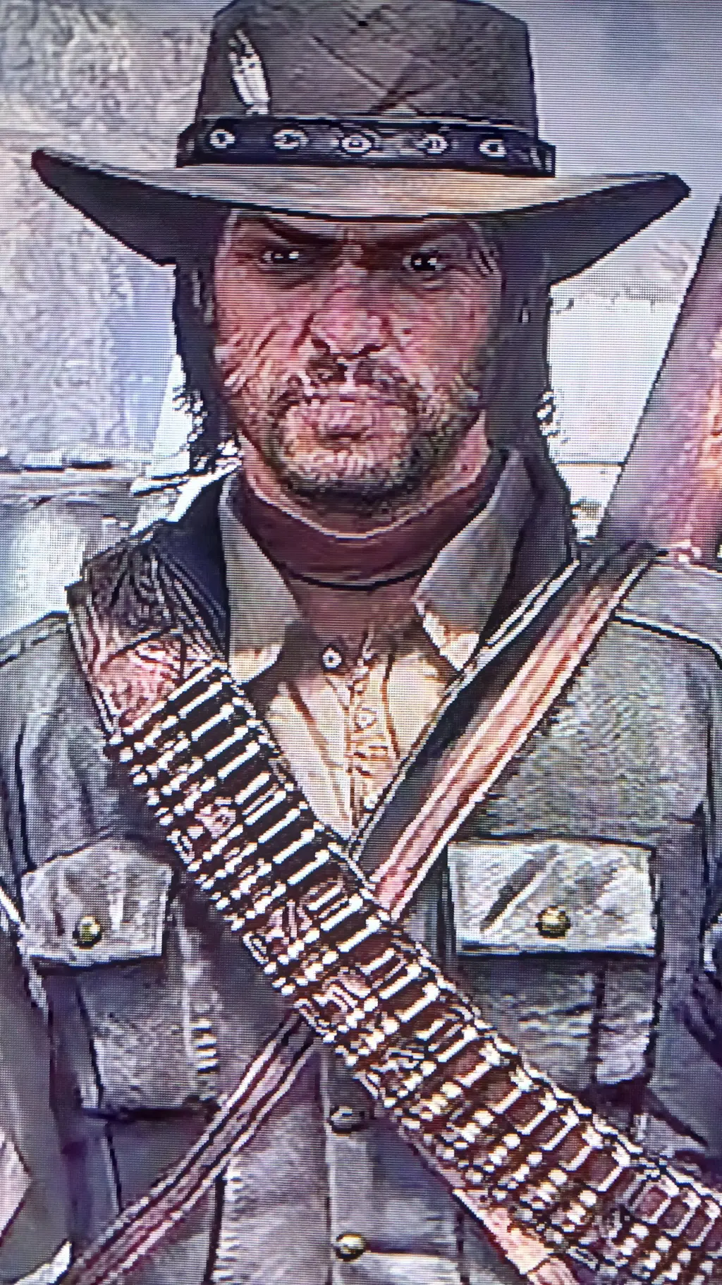 ai character: John Marston  background