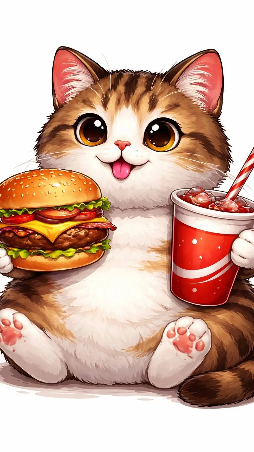 ai character: gato comilão background