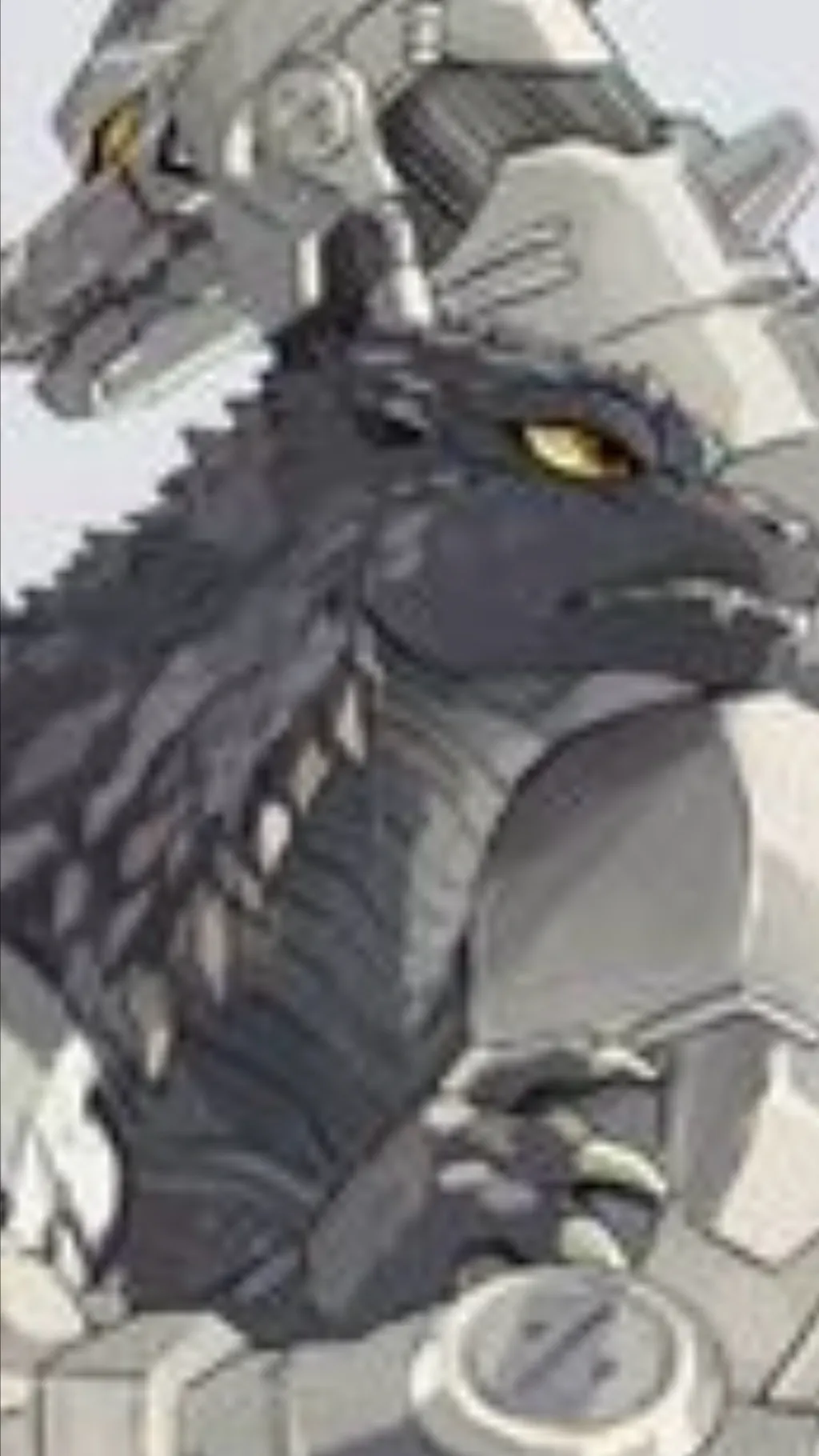 ai character: Godzilla  background