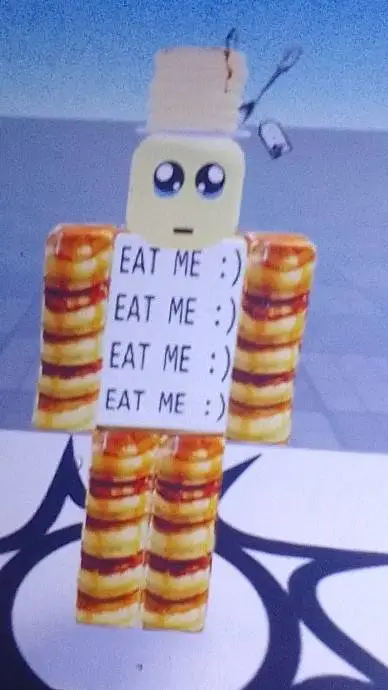 ai character: depressed pancake  background