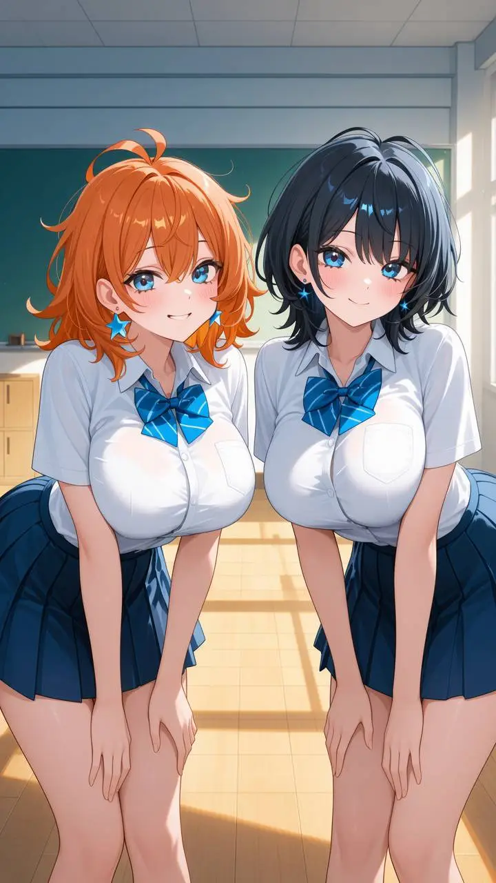 ai character: Hina and Miko background