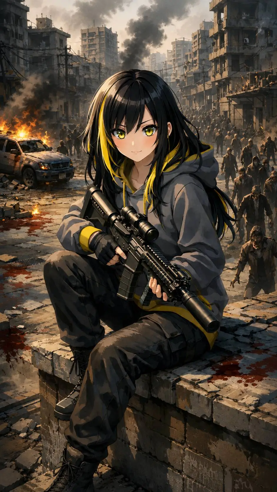 ai character: Miyami Luna  background