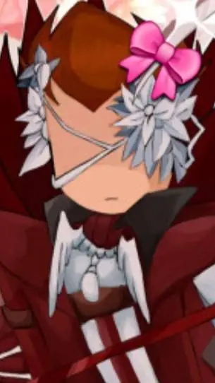 ai character: Crimson shade background