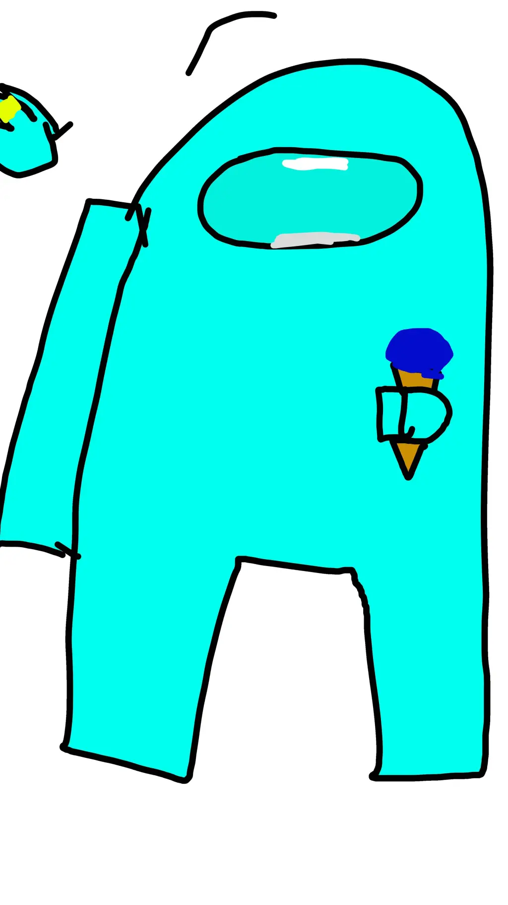 ai character: teal background