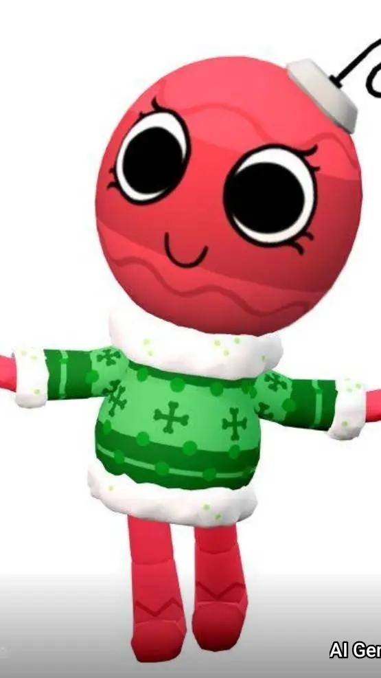 ai character: Bobette ornaments! background