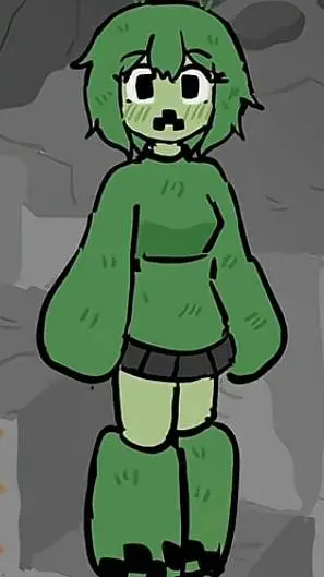 ai character: Creeper girl background