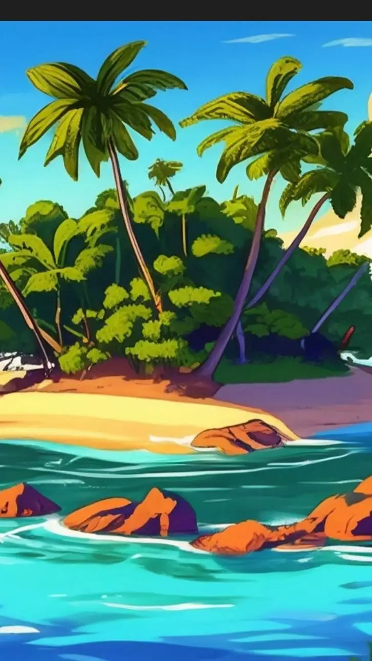 ai character: Stuck on island background