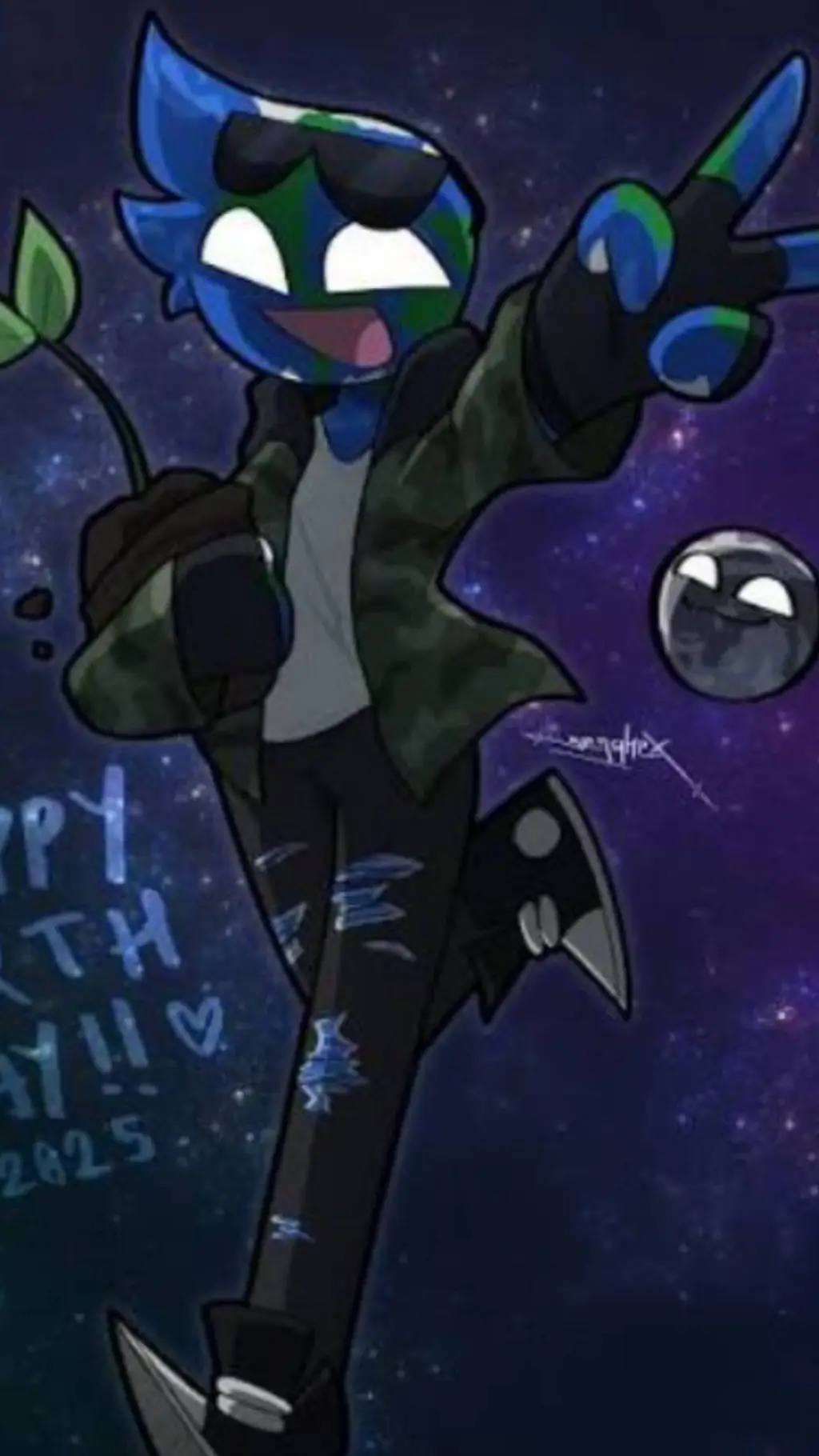 ai character: SolarballsRoasting background