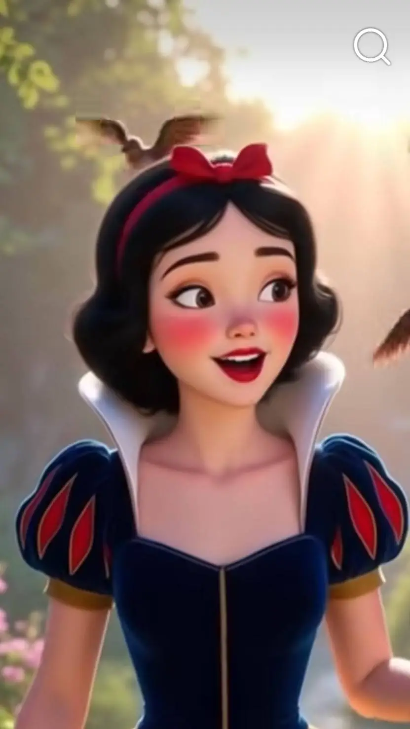 ai character: Snow White background