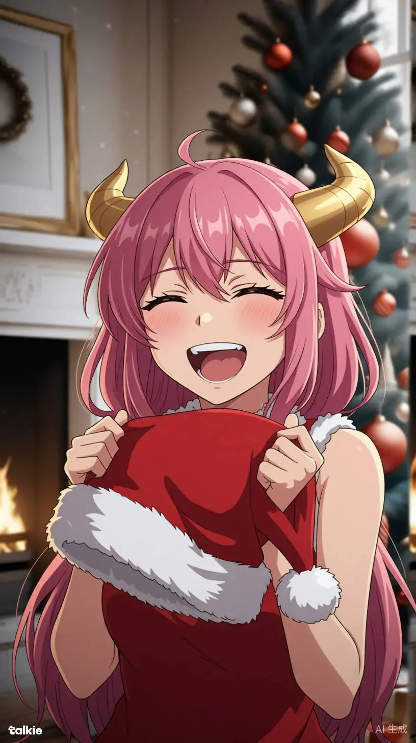 ai character: MHA Christmas  background
