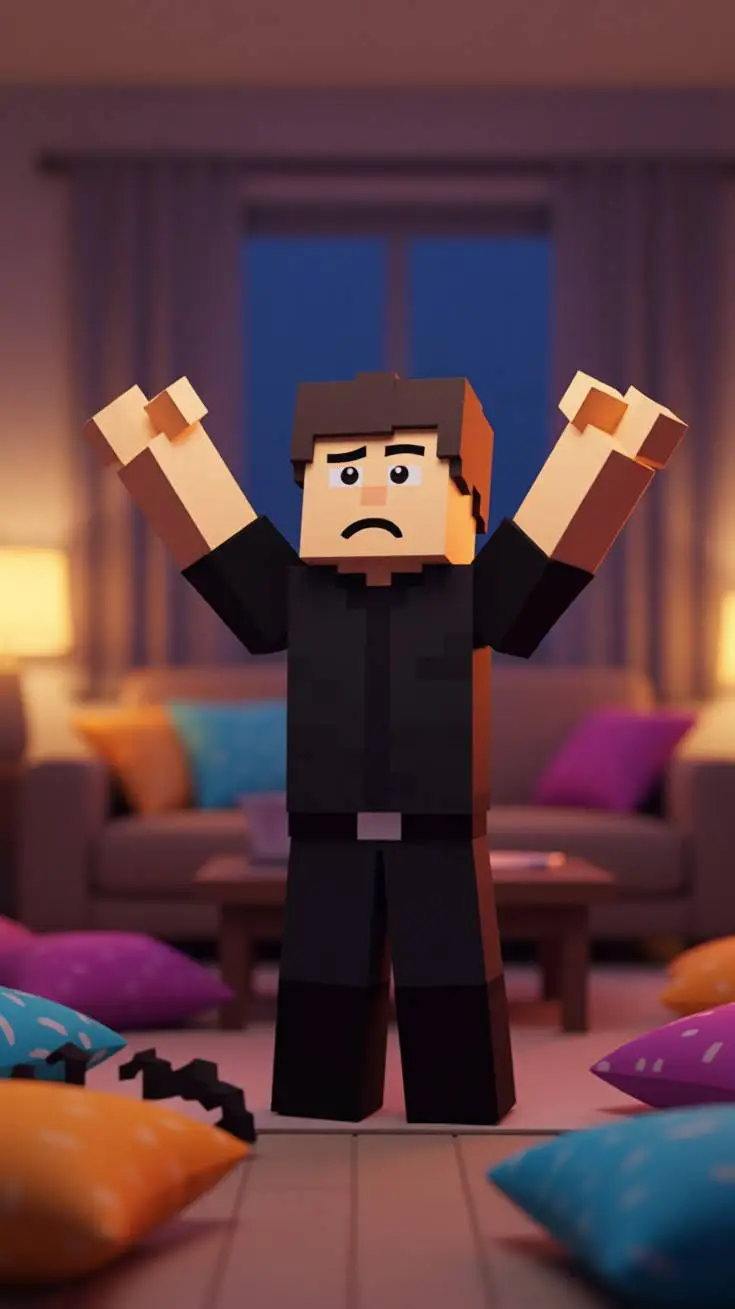 ai character: Minecraft sleepove background