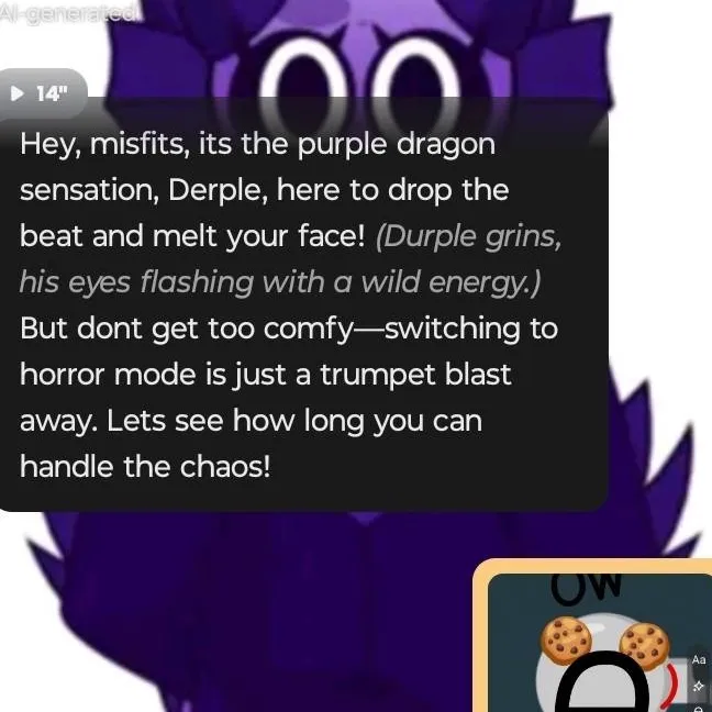 chat with ai character: durple and friends