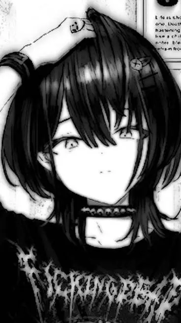 ai character: niña emo del salon background