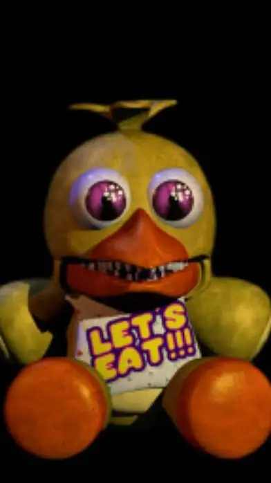 ai character: nightmare chica  background